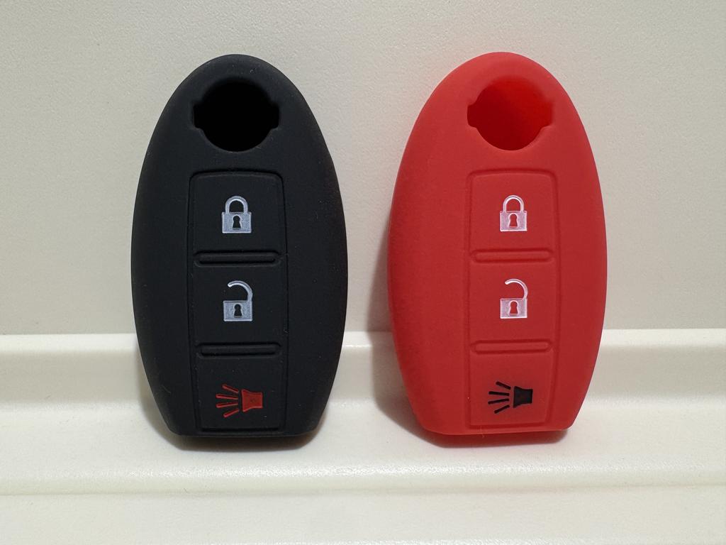 Pusakieyy  Of New Replacement Silicone Key Cover Case Soft For Nissan X-Trail Qashqai 2/3 Button Smart Remote Shell Blank