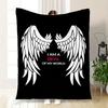 Angel Devil Wings Black Phone Case CoverBlanket Flannel Throw Blanket for Sofa, Bed, Travel, Camping, Office, Couch, Chair, And Bed Gift for