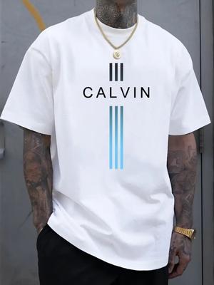 MenTshirt 100 Cotton Simple Lettered Stripe Design Comfortable and Casual Shortsleeved Tshirt Suitable for Summer Wear