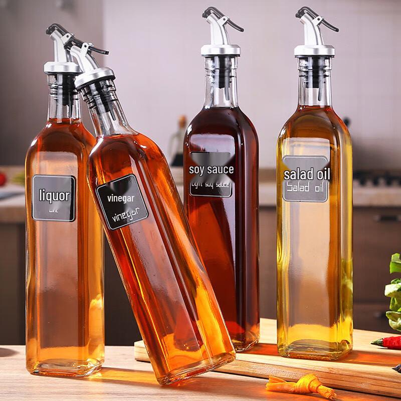 Glass Oil and Vinegar Dispenser Bottles