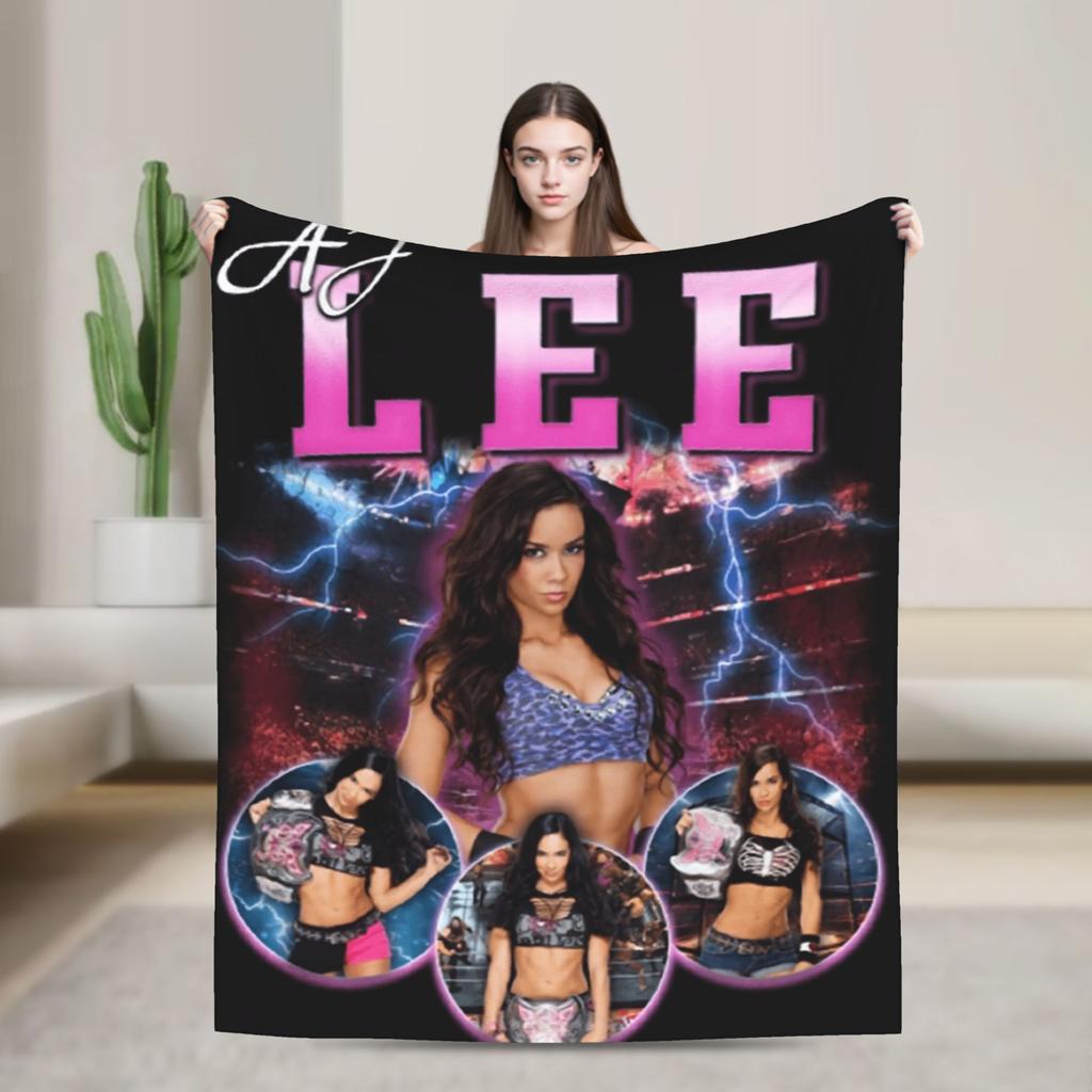 Super Warme Decke Camping AJ Lee Wrestling Divas Überwurfdecke Flanell Tagesdecke Für Draußen Neuheit Sofa Bettbezug