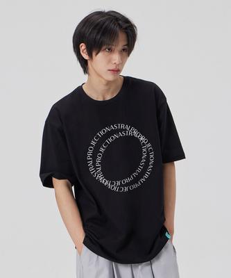 ASTRAL PROJECTION [Double Ring] Cotton Loose Fit Short Sleeve T-Shirt_Black