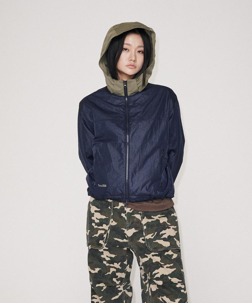 UNIVERSE GARMENT Two-Way Windbreaker Jacket_Navy