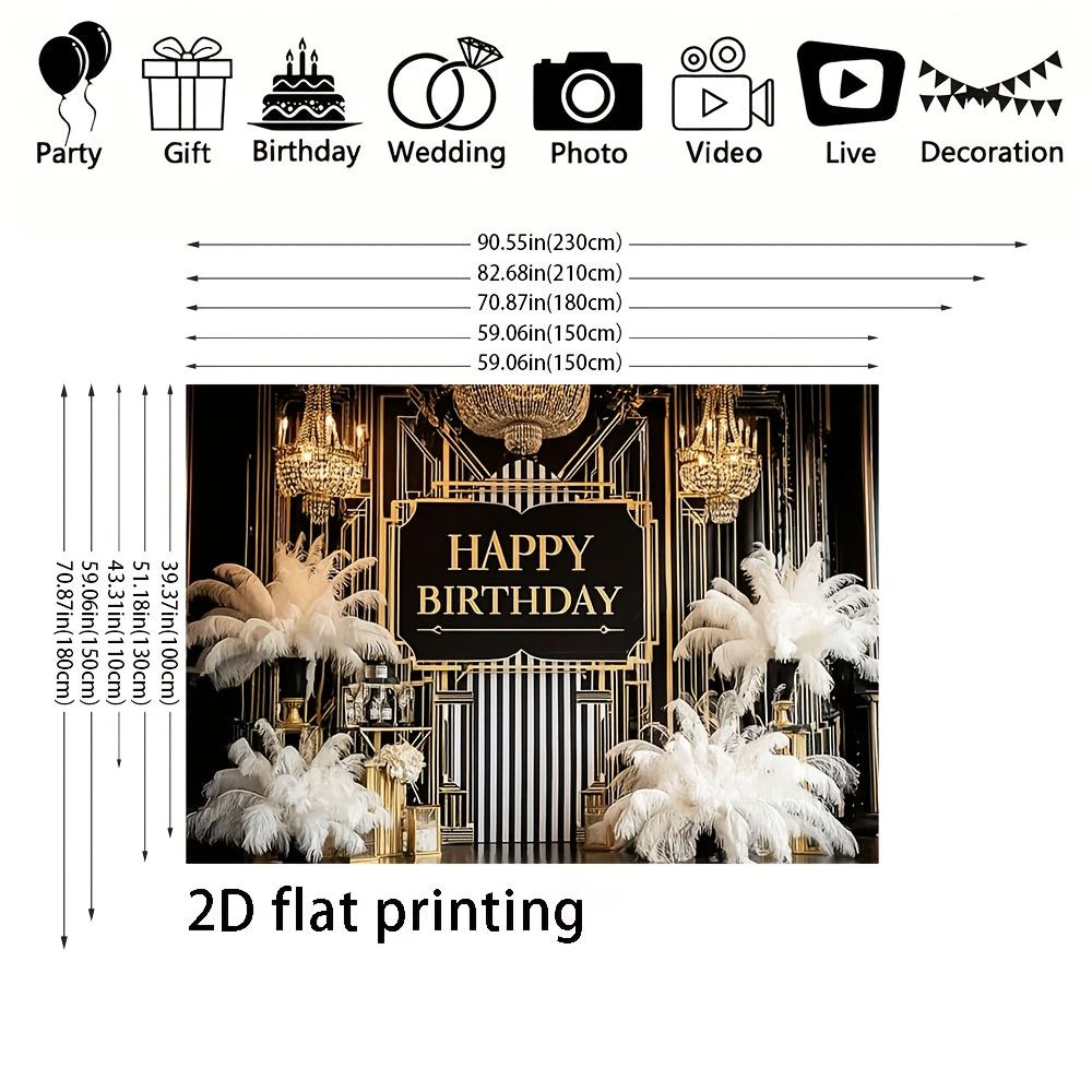 2D Plane 1 Piece with a Gatsby-style Black and White Striped Decorative Art Background Suitable for Festivals