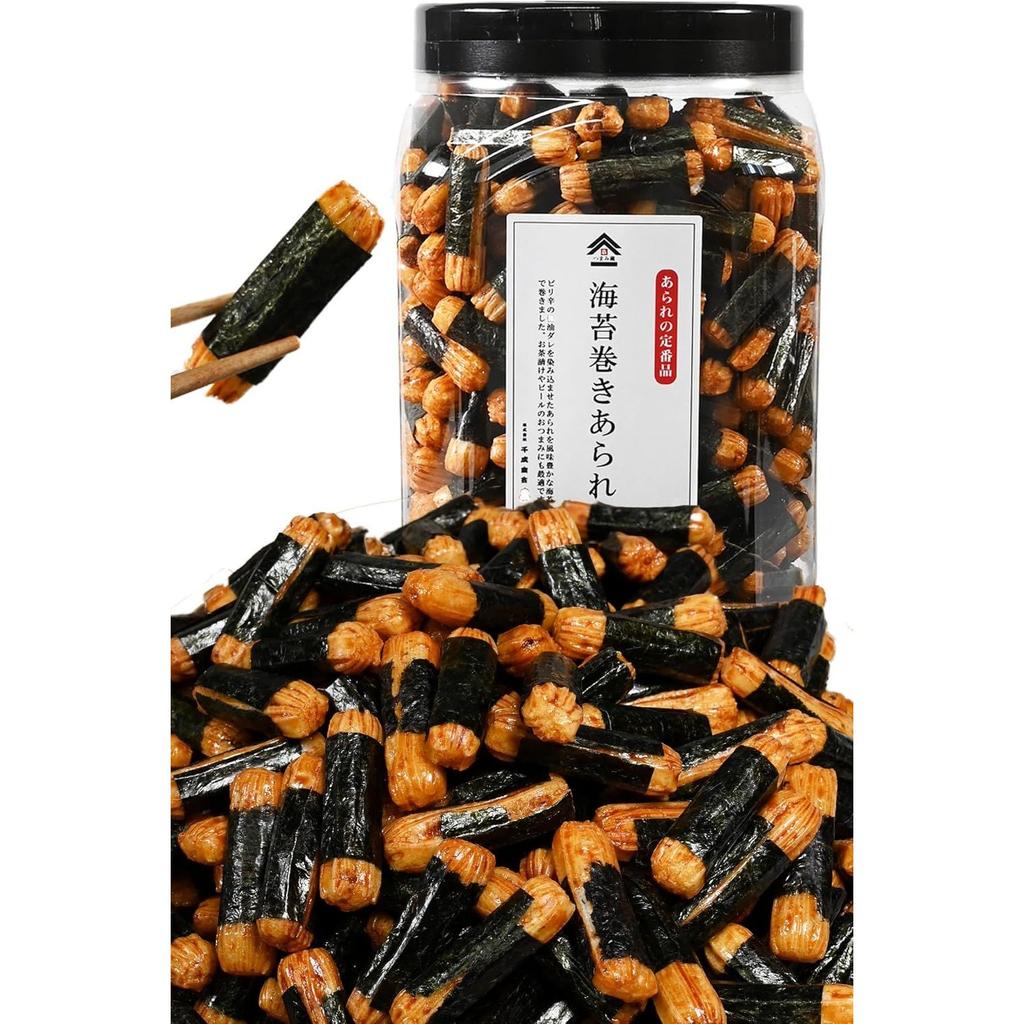 Tsumami Gura Official Nori Maki Arare Large Capacity Okaki Senbei 500g Container Senari Shokai
