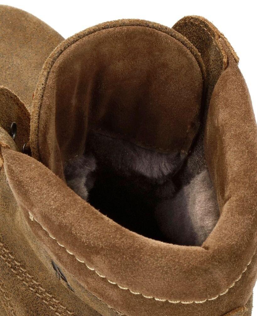 Коричневые сапоги на блочном каблуке от Panama Jack