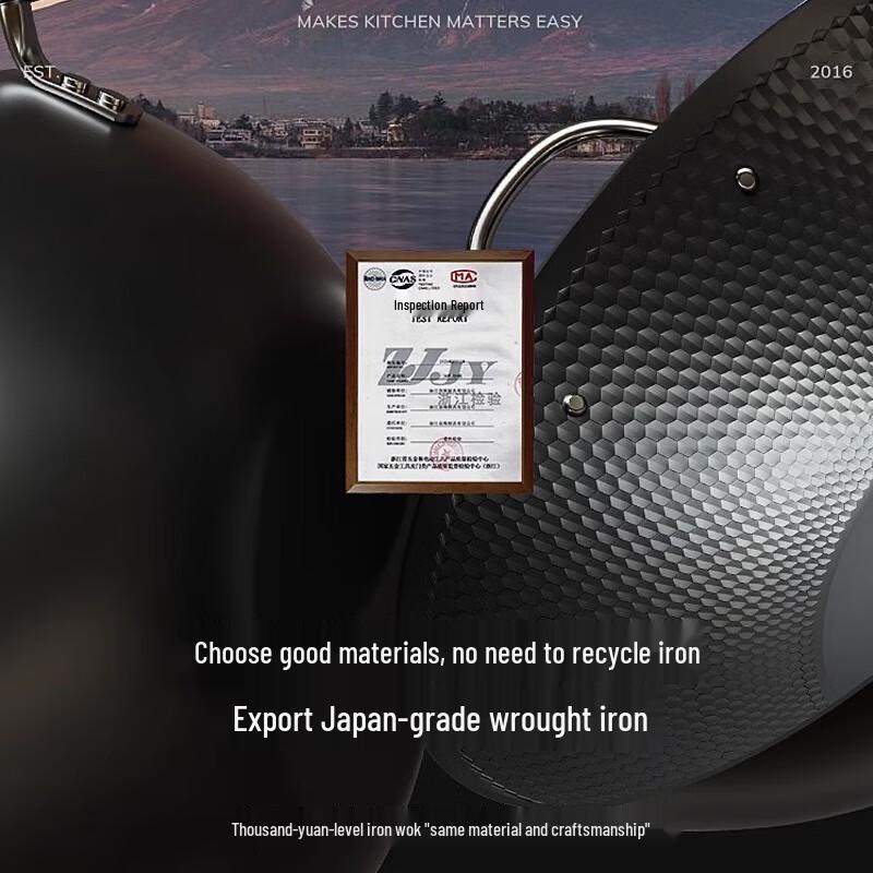 DUMIK No-Coating Extreme Eisen Wok Pfanne