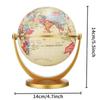 1PC 12cm Retro Globe 360 Rotating Earth World Ocean Map Ball Antique Desktop Geography Learning Education Home School Decoration