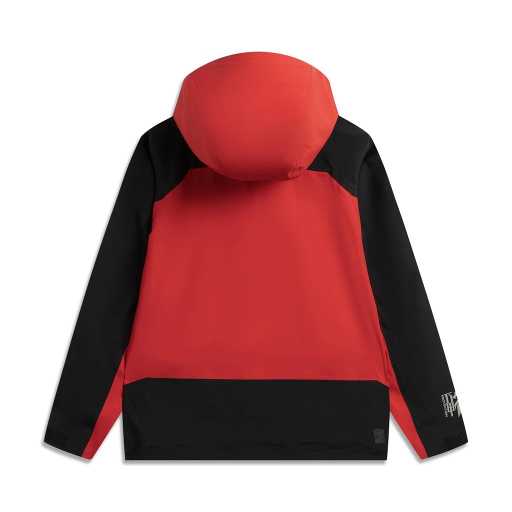 Li Ning Outdoor CF Color Block Letter Zipper Hooded Versatile Sports Windbreaker Men Jacket AEMV023-6