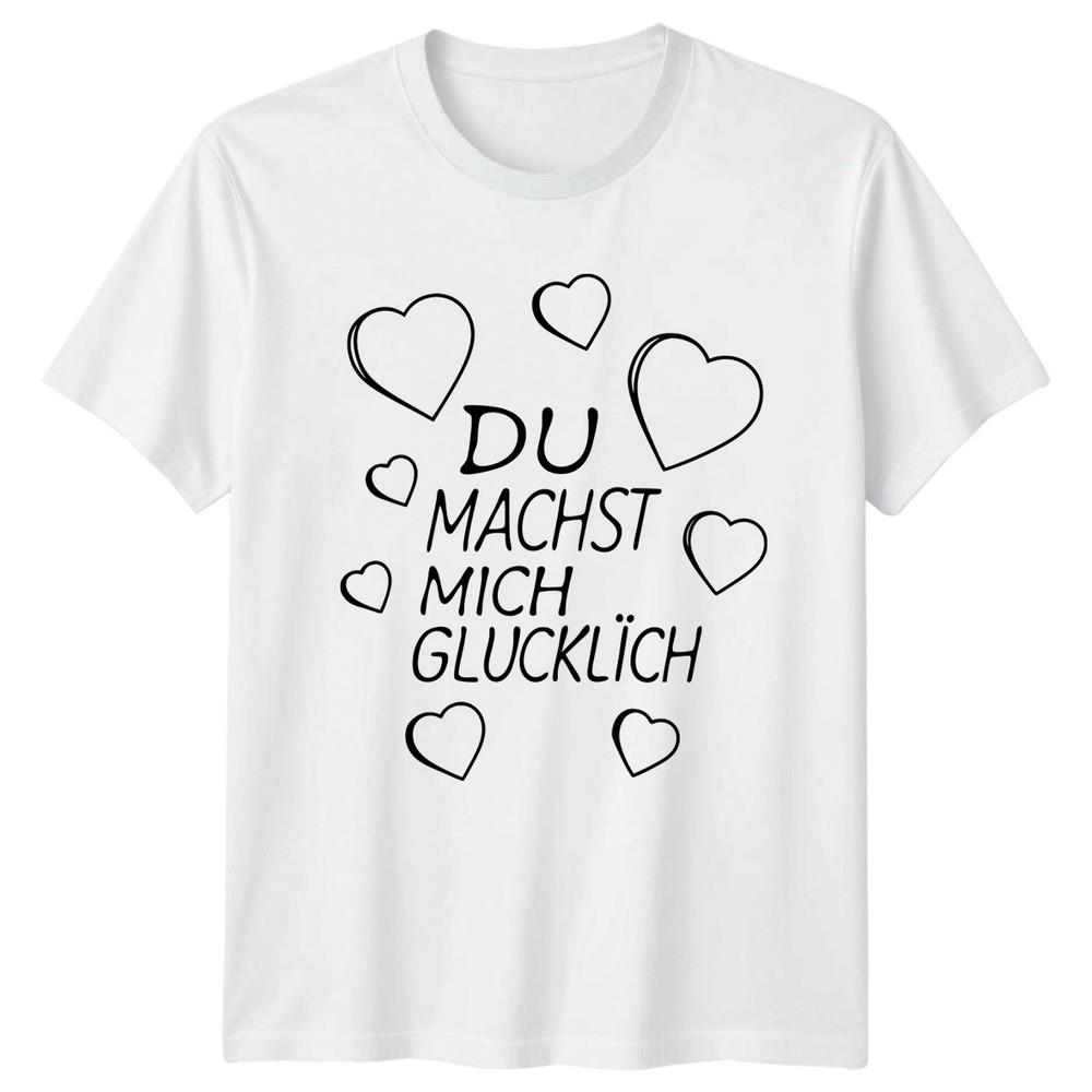 Du Machst Mich Glucklich TShirt GerUnisex RoUnisexce Anniversary Gift For Him And Her S