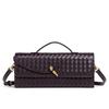 Niche High-end Woven Shoulder Baguette Bag Fashionable and Exquisite Horizontal Hand-held Dinner Bag Versatile Women's Messenger Bag