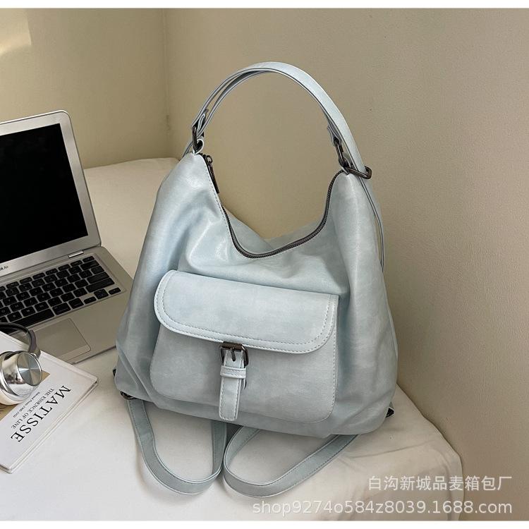 Casual commuting retro large-capacity bag women's 2025 new fashion multi-purpose double shoulder back bag single shoulder tote bag