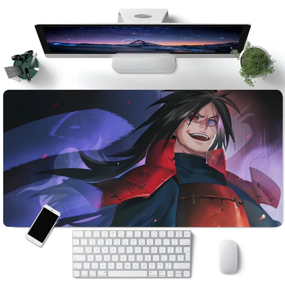 Anime Characters U-Uchiha Madara Mouse Pad Large Gaming Keyboard Mat LockEdge Rubber Computer Office Accessories