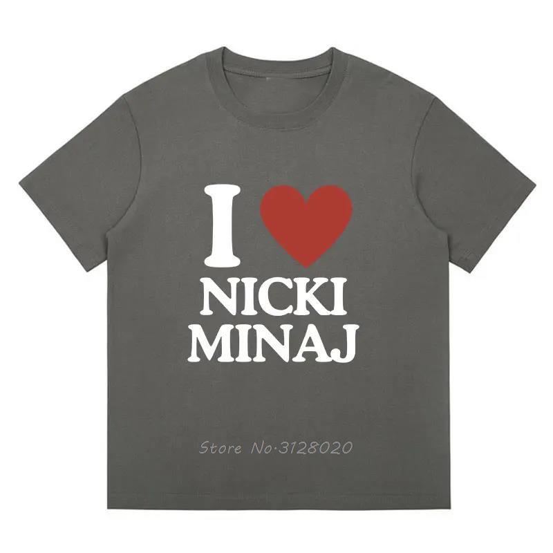

I Love Heart Nicki Minaj T Shirt Men Fashion Hip Hop Harajuku Tshirt Summer Casual Cotton Oversized Tshirt Streetwear Tees S