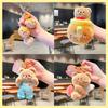 Cute Playful And Creamy Bear Plush Keyring Charming Gift For Lovers Keychain