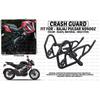 Fit For Bajaj Pulsar "NS400z Black Crash Guard Pair With Fittings"