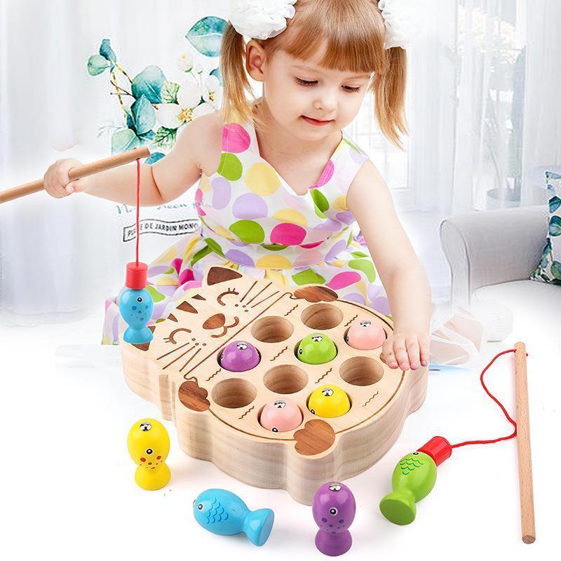 Wooden Baby Magnetic Toy Children Educational Puzzle Skill Development Gift