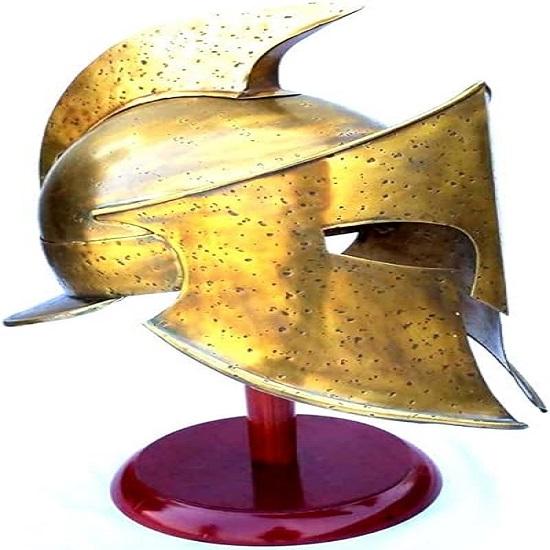 Brown Antique Medieval Greek Spartan Armor Helmet 300 Rise of Empire Movie Helmet LARP Roman