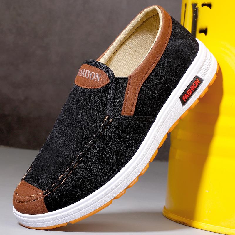 Men's Shoes Spring and Summer New Men's Casual Shoes Breathable Canvas Shoes Middle-aged and Elderly Comfortable Walking Shoes