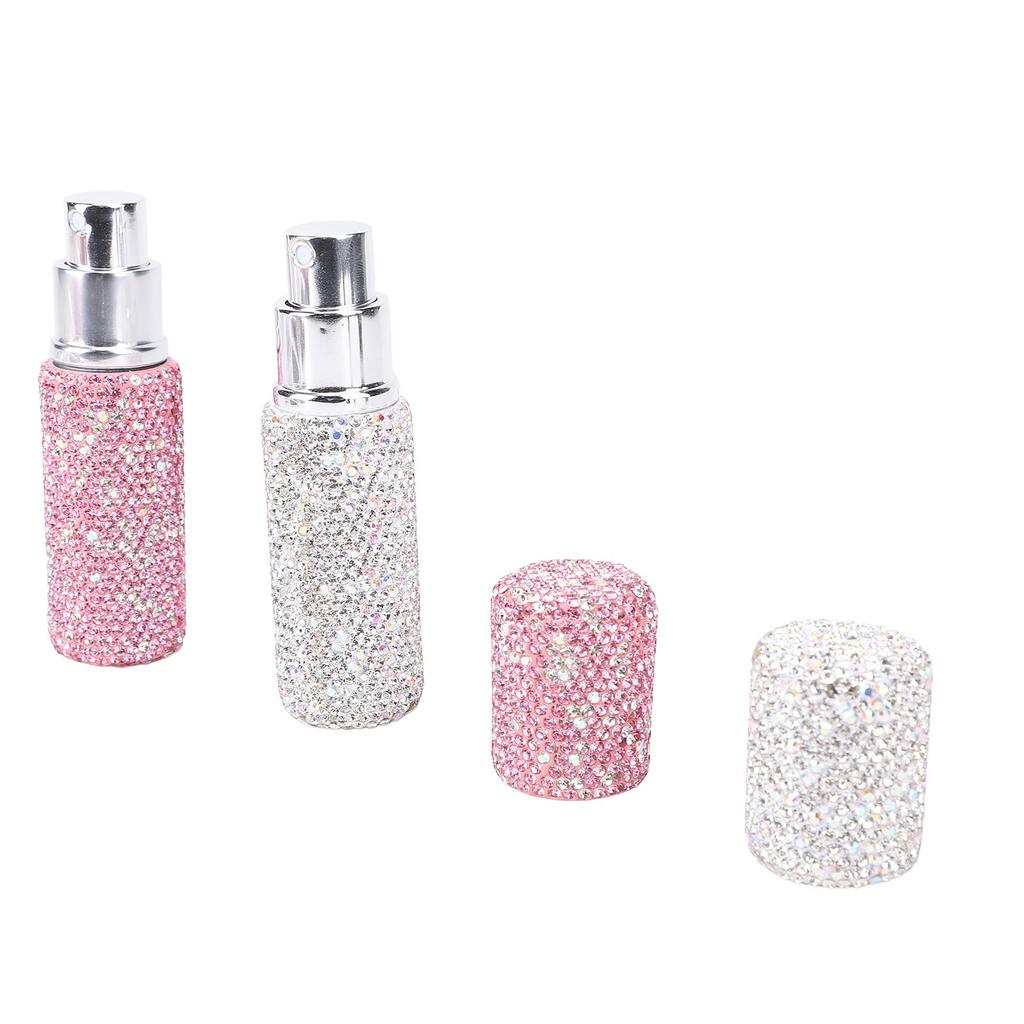2 Stück 10 ml Strass Parfümzerstäuber Nachfüllbare Flasche Miniatur Parfüm Sprühflasche für Reisen