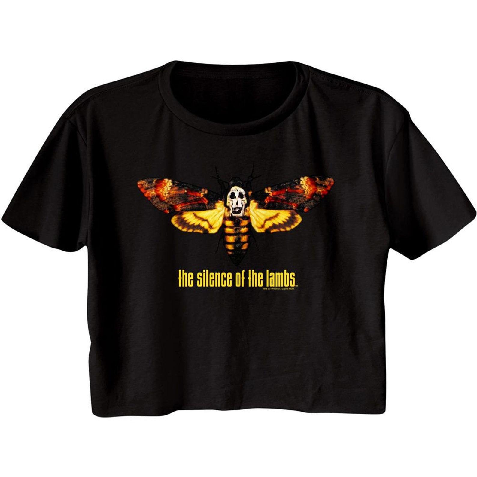 Silence of the Lambs Moth Black Women s Crop T-Shirt L