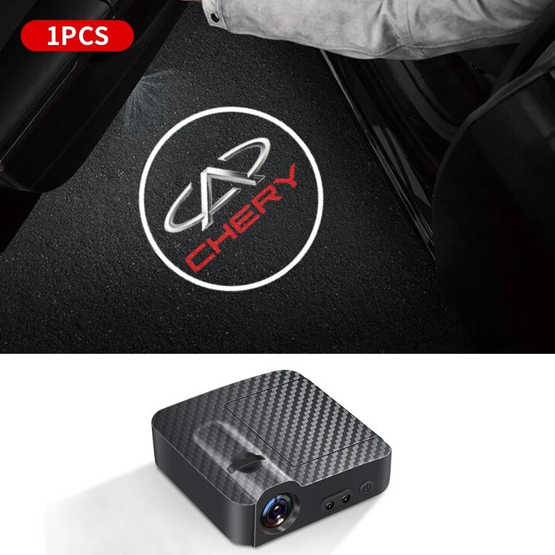 Car Door LED Projector puddle lights Ultra-Bright Welcome Light For Chery Fulwin QQ Tiggo 3 5 T11 A1 A3 A5 Amulet Accessories