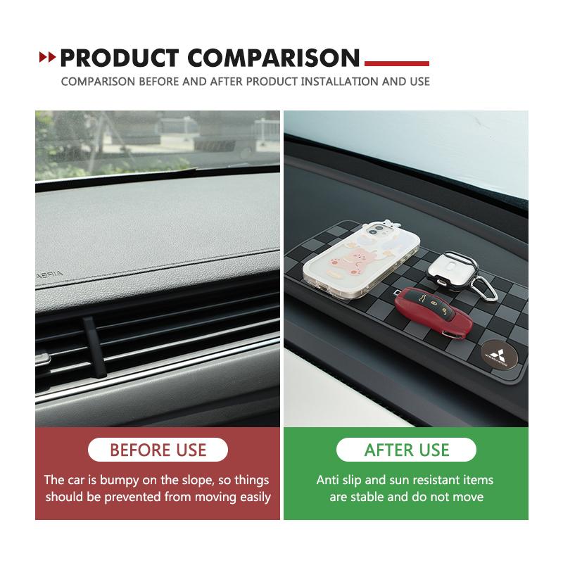 Car Sticky Anti-slip Mat Dashboard Pad Heat Resistant Non-Slip Mat Accessories For Mitsubishi Outlander Lancer Cross Colt SL8