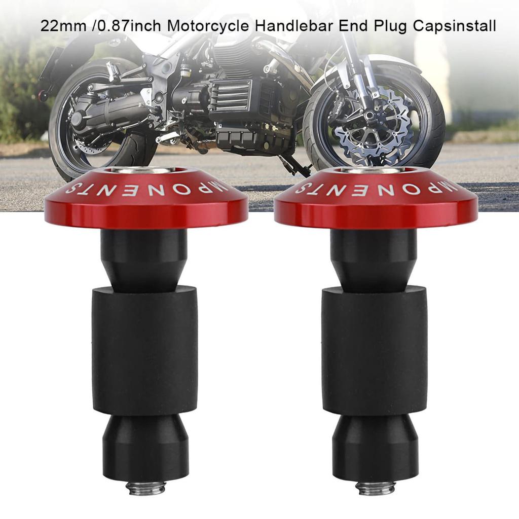 KIMISS Universal 1 Pair Motorcycle Grip Bar End with Handle Plug Cap for Most