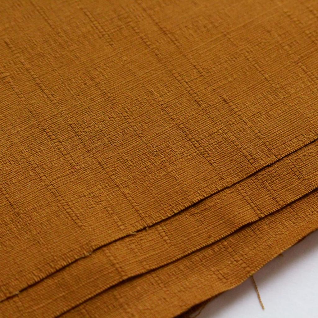 Nippon Chuko 110cm 3m Tsumugi-style Dobby, Mustard, Approx. Wide, Cut, AD8150-24-3M