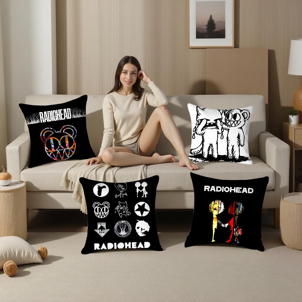 B-British Band RadioheadS Pillow Case Plush Fabric Soft  Pillowcase Double Sided Print   Cushion Cover Throw Pillow Cover