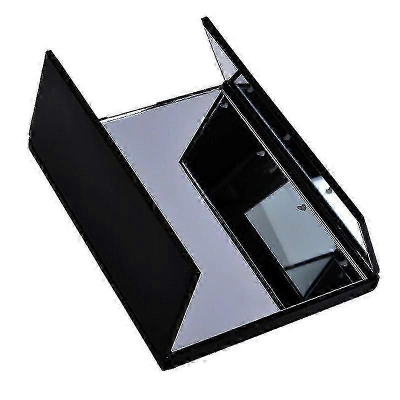 Tragbarer LED-Licht-Kosmetikspiegel Schminkspiegel Handspiegel klappbar LED-Spiegel Lampe|Kosmetikspiegel(schwarz)