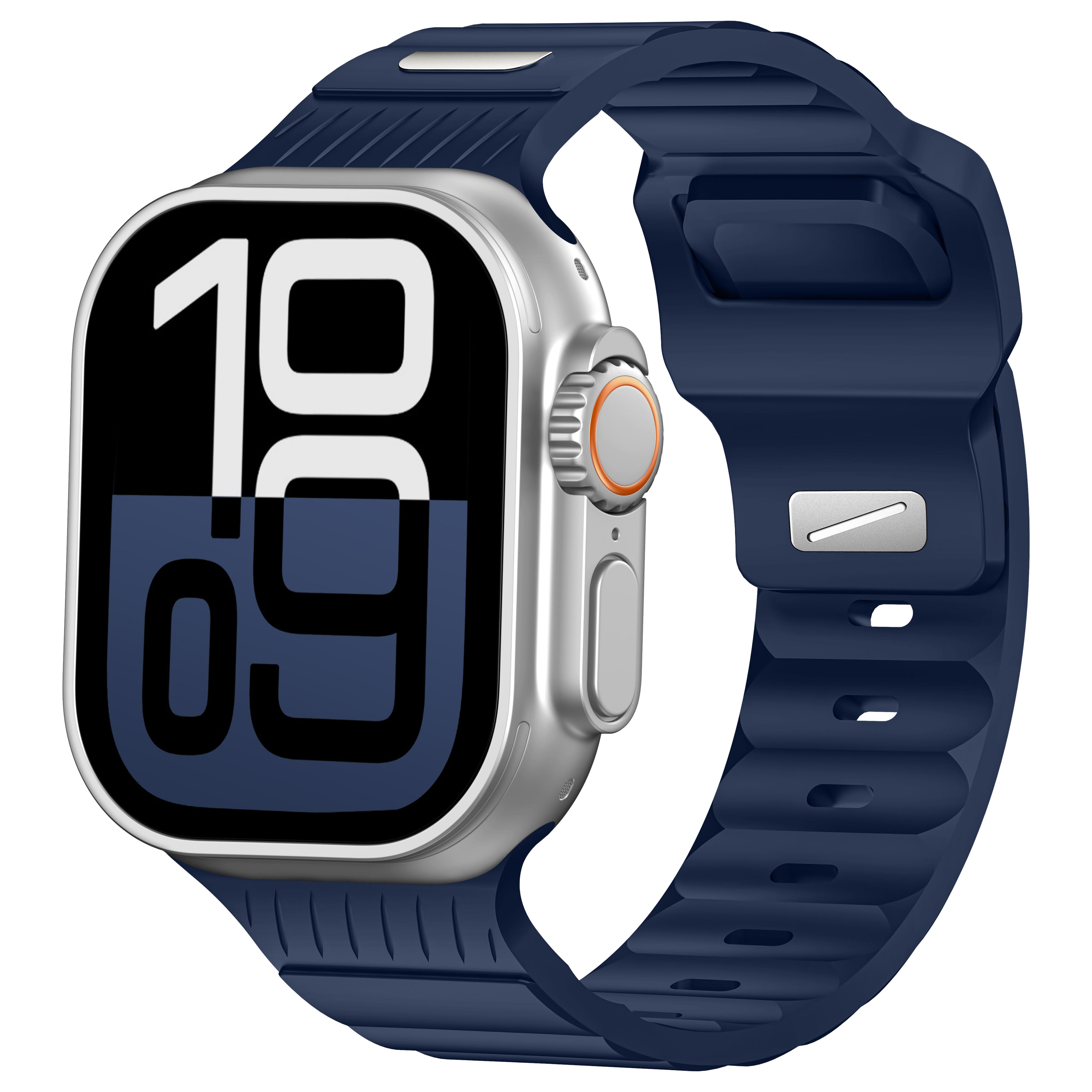 

Night-glowing Silicone Strap for Apple Watch Band 49mm 46mm 45mm 44mm 42mm correas For iWatch Series Ultra3 11 10 9 8 7 6 5 SE 3 42 44 45 46 49mm темно-синий