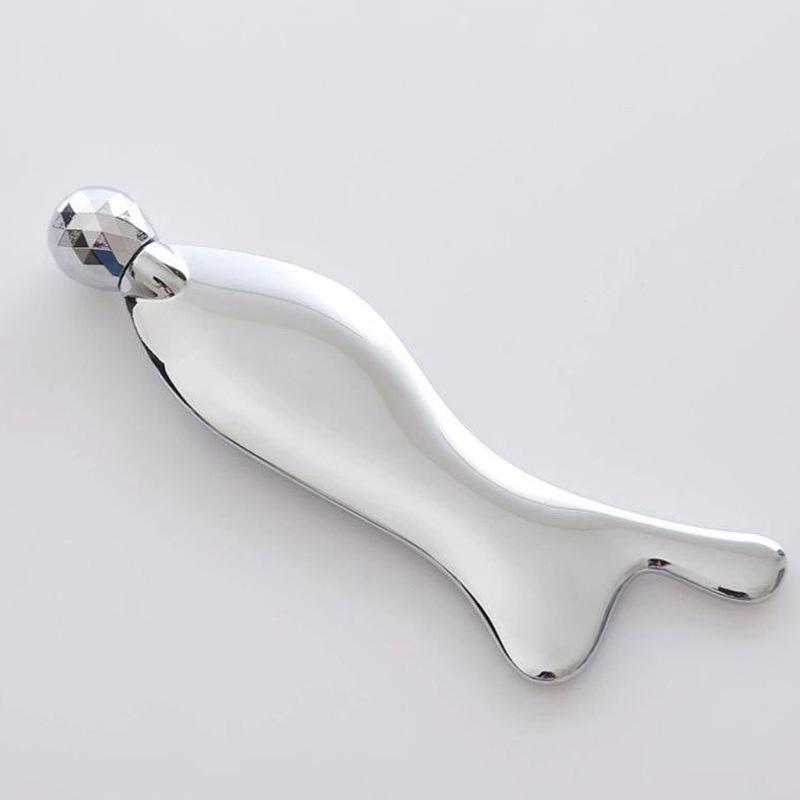 Roller Face Massager Fish-Shape Aluminum Alloy Face Lift Tools Firming Beauty Massage Body Anti-Aging Puffy Eyes Beauty Machine