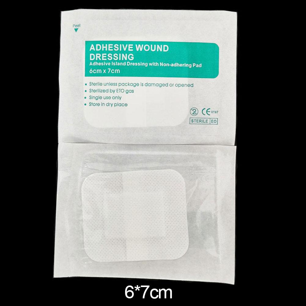 6x7cm 6x10cm Groß Atmungsaktiv Selbstklebend Vliesstoffe Wundverband Pflaster Verband Wunde Erste Hilfe Wundhämostase Verband Stick