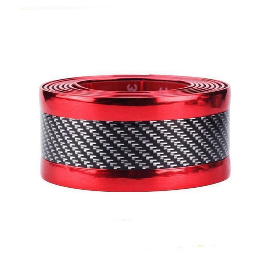 1 Meter Carbon Fiber Rubber Moulding Strip Rubber for Car Door Pedal Trim Bumper DIY Door Sill Protector Edge Guard Car