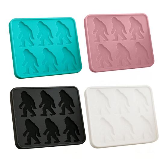 Sasquatch Ice Mold 6 Cavity Silicone Ice Cube Mold Reusable Funny Sasquatch Ice Cube Maker for Whiskey Party Drinks DIY Ice Cubes