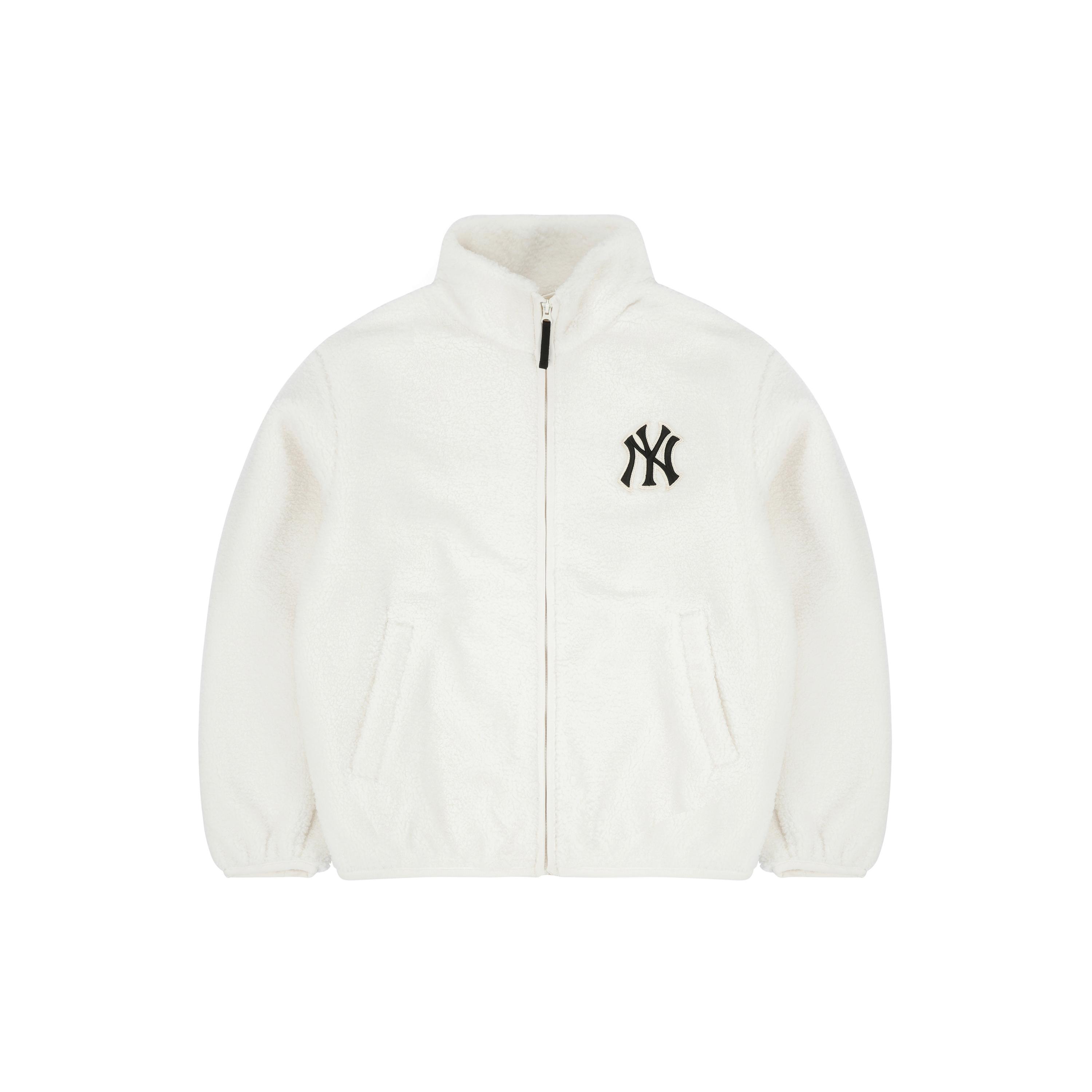 MLB Velvet Jackets Unisex Ivory Stand Collar Moderate 3AJPF2916-50IVS S