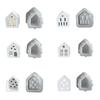3D House Tealight Candle Holder Mold Home Decorative Enthusiasts Silicone Mold for Small House Tealight Candleholder