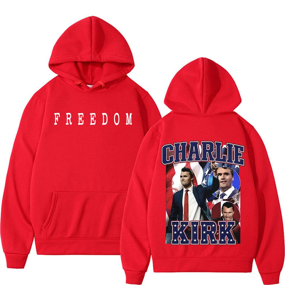 Charlie Kirk Great Patriot Graphic Print Hoodie AutumnWinter RetroHarajuku HoodieMen's Casual High Quality Sweatshirt Sweatshirt