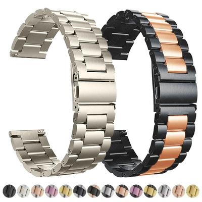 20mm 22mm Stainless Steel Strap for Samsung Galaxy Watch 7 6 5 4 5Pro 40/44mm 4/6 Classic 43 47mm Metal Band for Huawei GT5 4Pro