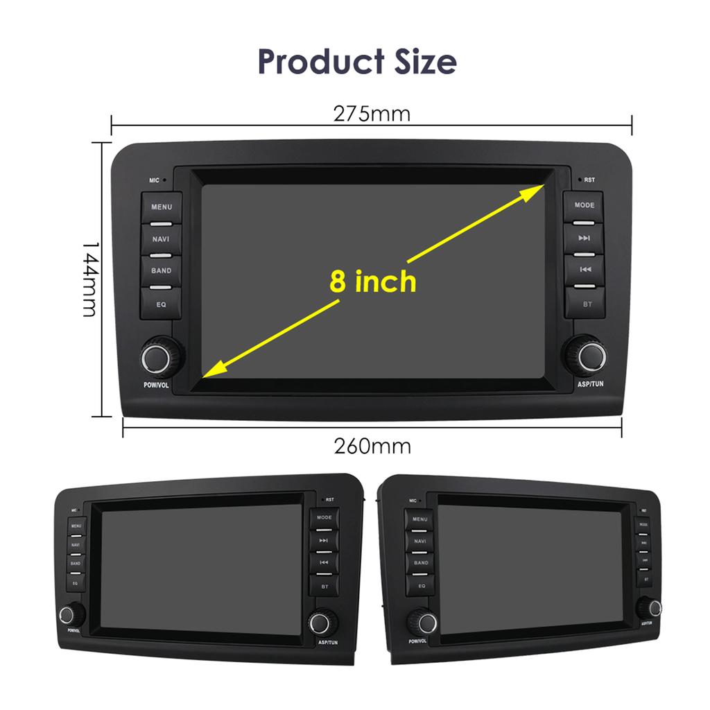 Ossuret 2Din Android 13 Car Radio for Mercedes Benz GL ML W164 ML350 ML500 X164 GL35 GL45 2005-2012 Navigation GPS Intelligent Multimedia Video WIFI