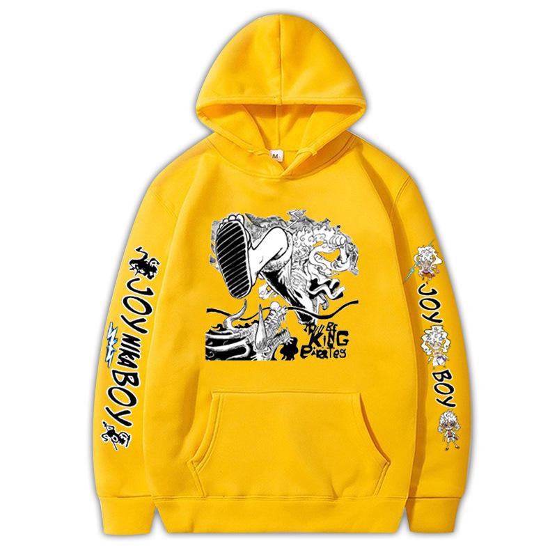 One Piece Luffy Five-Speed Print Long Sleeve Hoodie