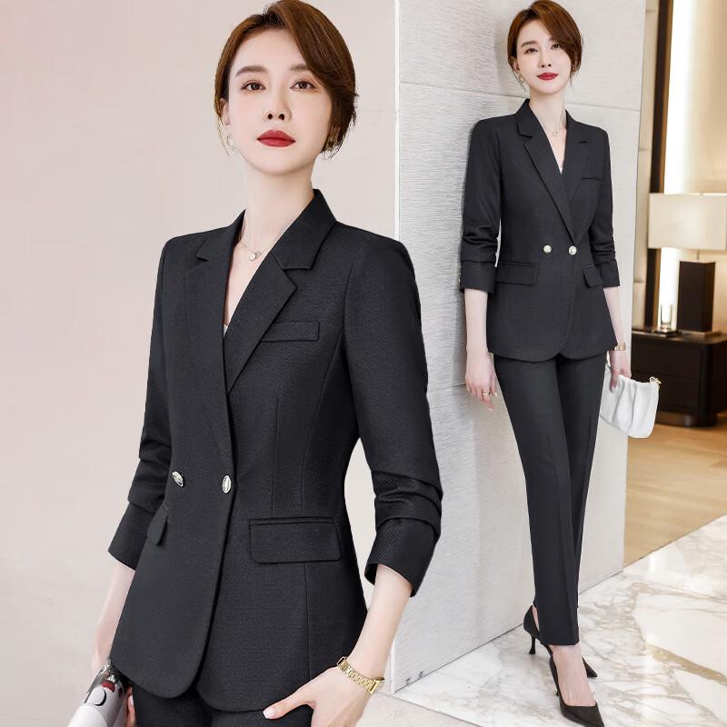 

Teluoman Women s Slim Fit Business Suit Set M