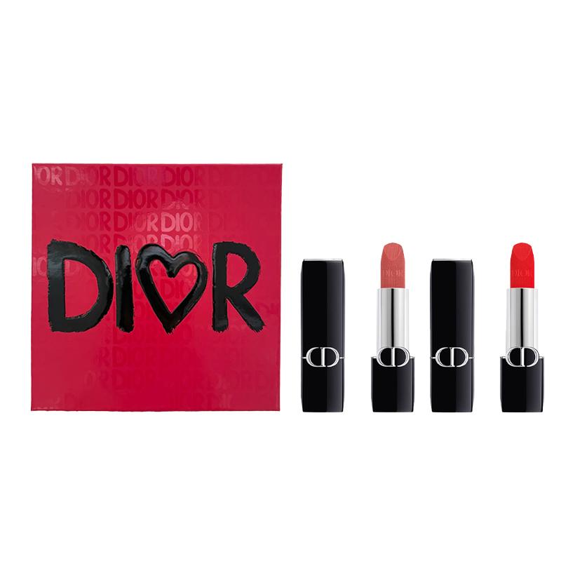 

DIOR Lipstick #772 Elegant nude makeup + #888 Pioneer Orange tone red чёрный