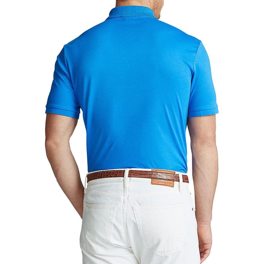 Polo Ralph Lauren Tinta Unita Logo Ricamato Pullover Vestibilità Dritta Manica Corta Polo Uomo top Blu 710660606-063