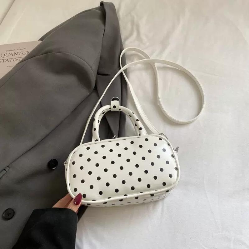 Polka Dot Mini Top-handle Bag Vintage Style Crossbody Underarm Bag Fashion Casual Handbag For Women Daily Commute Shoulder Bag