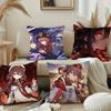Hu Tao Genshin Impact Game Pillow Case Square Pillow Bedroom Sofa Leisure Comfort Cushion Car Home Decoration