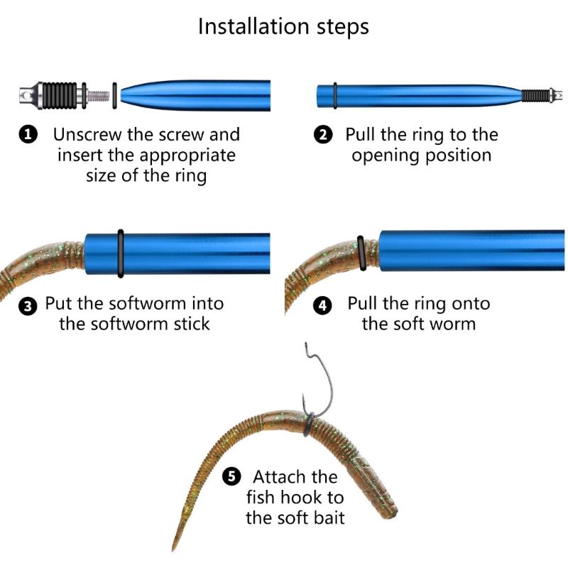 Corrosions Resistant High Strength Soft Worms Lures Fixing Ringd Ensures Secure Attachmentd in Saltwater Environment