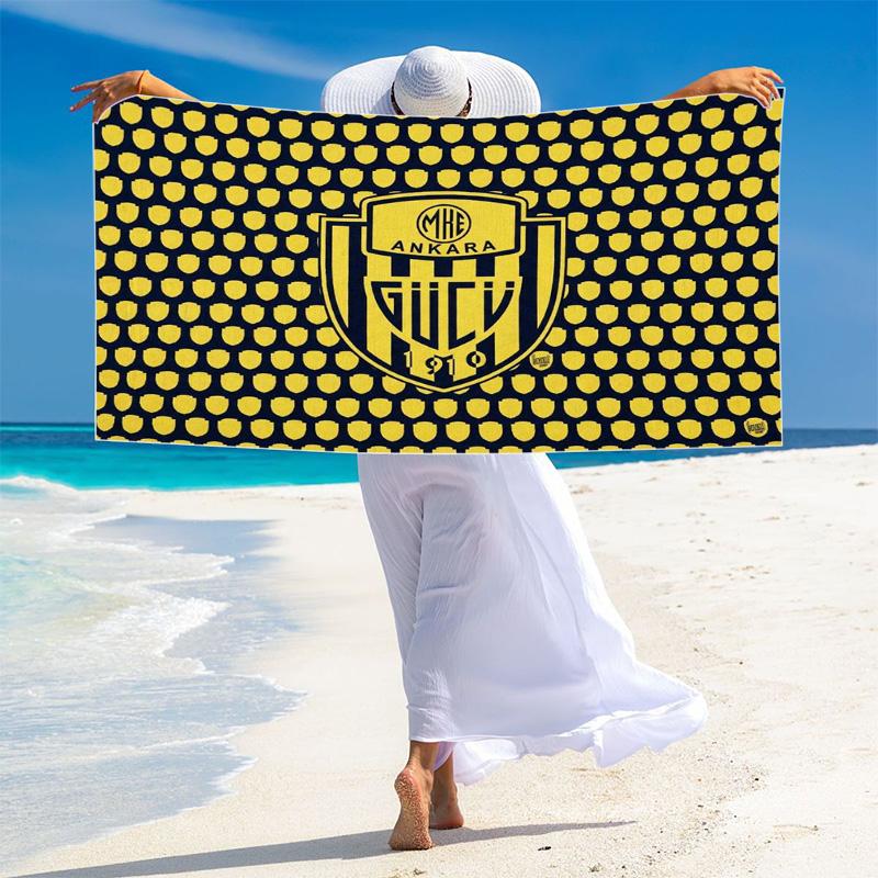 Ankara Gücü Print Beach Towel, Large Soft Quick Dry Towel for Beach Camping Swimming