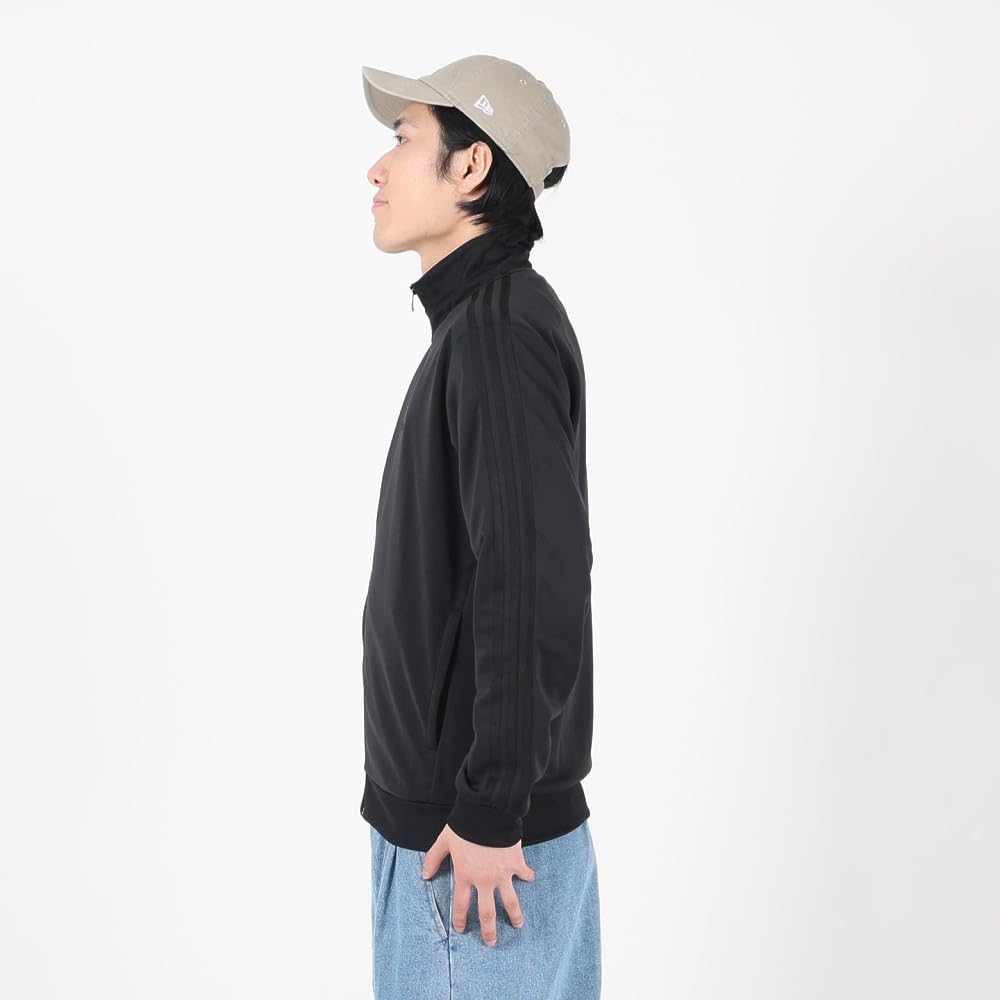 Adidas Regular Fit Double Knit Track Top BXF58 Size S Men's 3-Stripes Black/Black (IK7330)